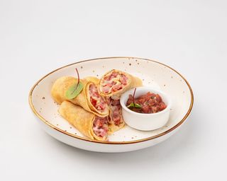 Блины с ветчиной и сыром