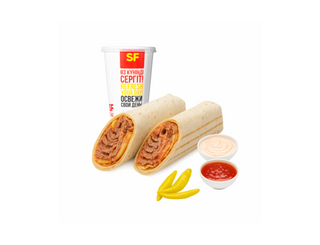 Комбо Шаурма стандарт 2-ная порция куриная