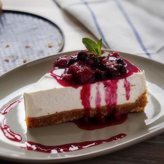 Tarta de queso especial con arándanos