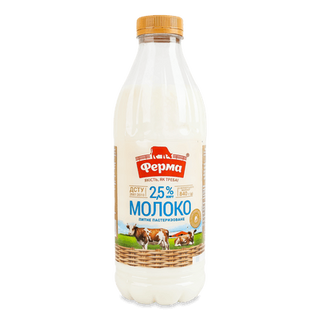 Молоко пастеризоване «Ферма» 2,5% (840г)