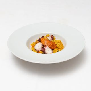 Arroz Meloso de Pulpo y Zamburiñas