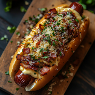 Carbonara hot dog  panino