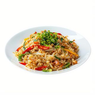 Fideos de arroz vegetarianos