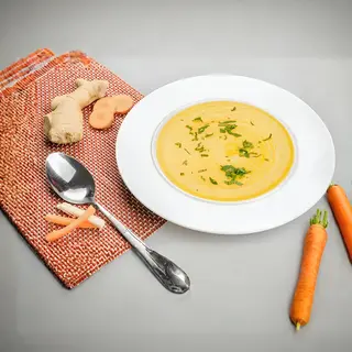 Supă cremă de morcov și ghimbir, raw, fără gluten