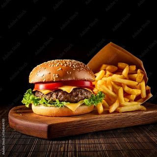 Classic Blackbox Burger and Fries Combo