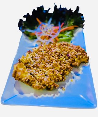 Pollo Rebozado con Finas y Crujientes Láminas de Almendras