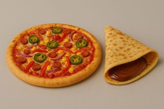 Pizza Mexicana + Palačinak Nutella