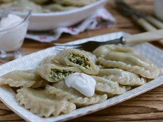 Pierogi ze szpinakiem i fetą