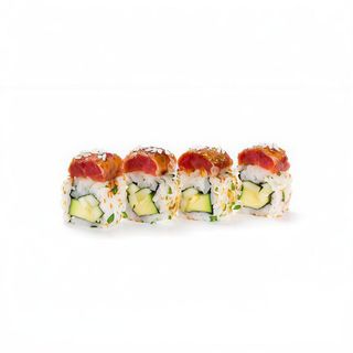 Roll spicy tuna, pepino, aguacate y yuzu (picante) (4 uds.)
