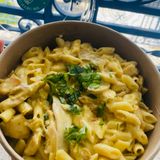 Penne poulet champignons 