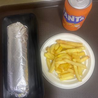 Menú De Durum De Ternera sin verdura y salsa 