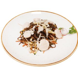 Yakisoba capesante e zenzero