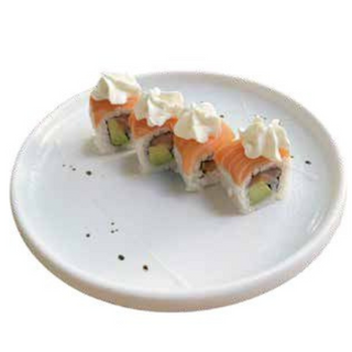 102. Uramaki Salmon, Aguacate y Queso (8 Uds)