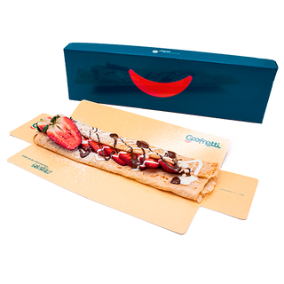 Crep con Chocolate y Fresas.