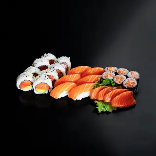 411. Combo Salmón Y Sashimi (24 Uds.)