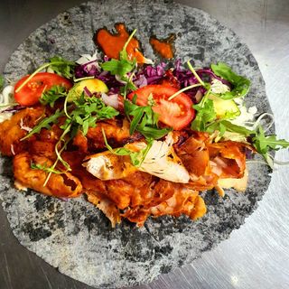 Lunch kebab na talerzu