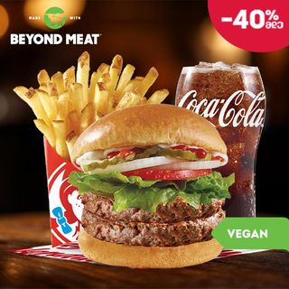 ორმაგი ვენდის ფლენთ ბურგერი კომბო