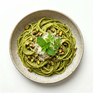Spaghetti Con Pesto De Pistacchio