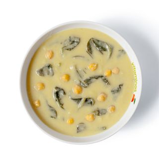 Creme de grão com espinafres