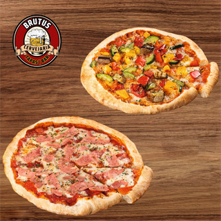 Pizzas verdure + prosciutto