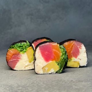 Рол без рису з лососем та тунцем (160г)