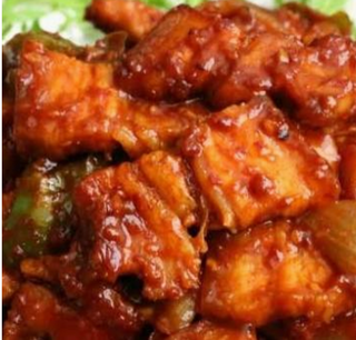 Honey Glazed Pork with Free Chips