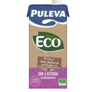 Leche Semidesnatada Ecológica sin Lactosa Puleva Brik 1 L.