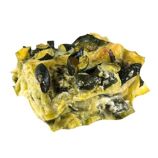 Lasaña de pesto genovese y calabacines