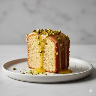 Bizcocho De Limón Y Yogurt Con Pistacho
