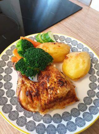 Grilled Chicken With Roast Potatoes