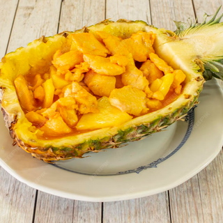 Pollo con piña natural