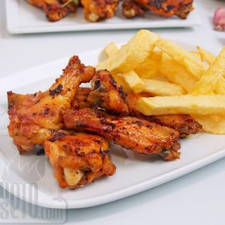 Alitas de pollo con patatas 