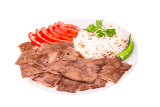 Донер на тарелке ассорти 