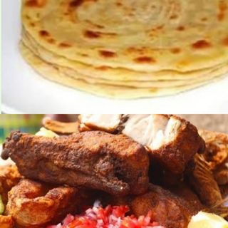 1 kg dry fried Nile perch (empuuta) with 3 diced chapatis 