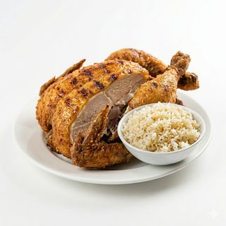 Medio Pollo Y Arroz