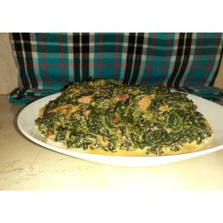 Steamed Managu with Garlic