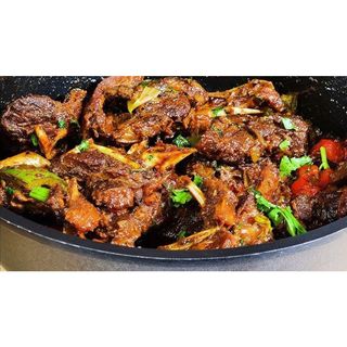 Goat Meat Wet Fry with Nakati