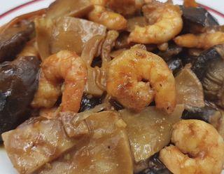 Gambas Con Setas Chinas