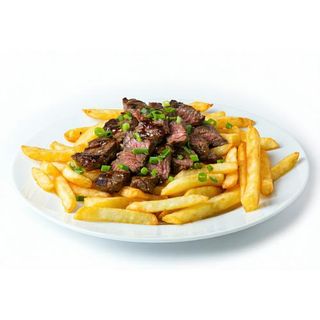 85. Tira de Ternera Con Patatas Fritas