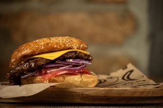 Irish pub cheeseburger