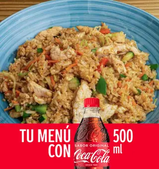 Combo Coca Cola /Arroz Frito al Estilo Thai Con Pollo