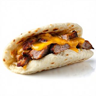 Cachapa De Lomo De Cerdo Con Queso Frito