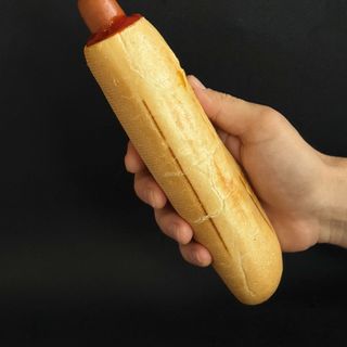 Французький хот-дог XL з молочною сосискою (250г)