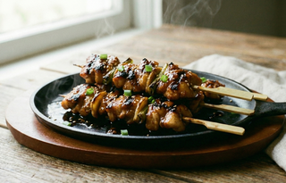 Espeto de Frango com Soja e Gengibre