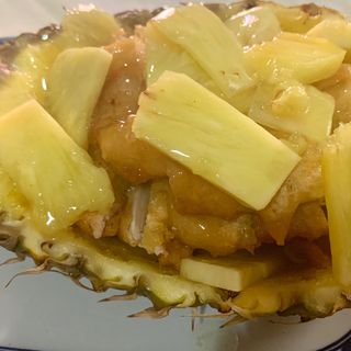 Pollo con pina natural