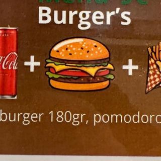 Menu, Hamburger, patatine e 1 bibita