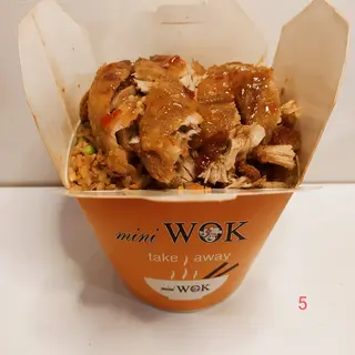 Arroz con muslos pollo 