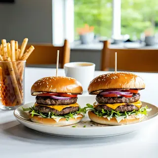 2 Beef Burger + Chips