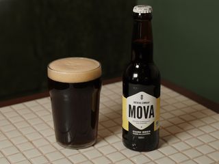 Пиво темне н/ф, непастеризов. б/а Dark Non-Alcohol MOVA 0,33л