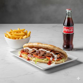 Plato De Doner Con Patatas Y Refresco